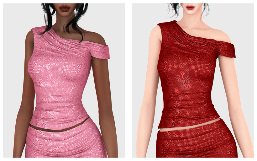 Галерея мода Сет с юбкой и топом Festive Glam Set #1